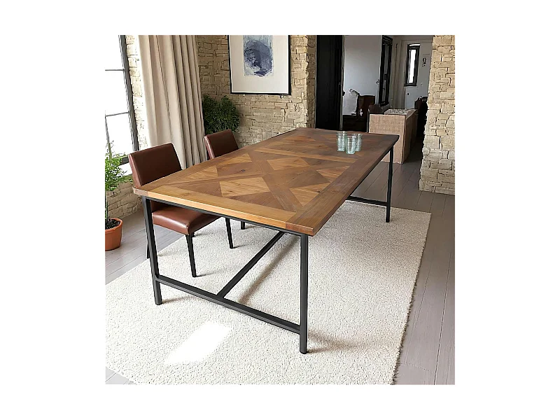 Table à manger marqueterie 200 cm VARSOVIE