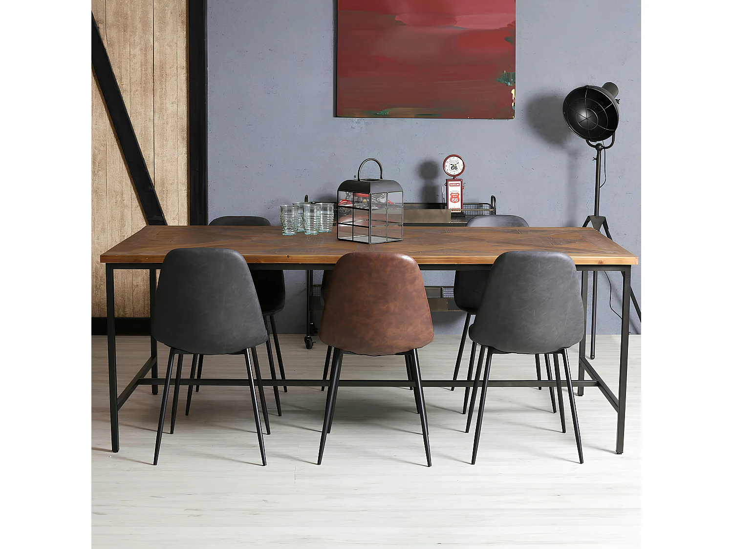 Table à manger marqueterie 200 cm VARSOVIE