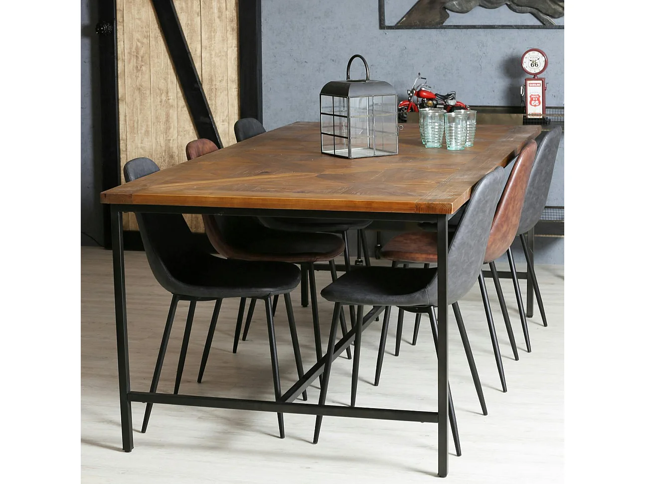 Table à manger marqueterie 200 cm VARSOVIE