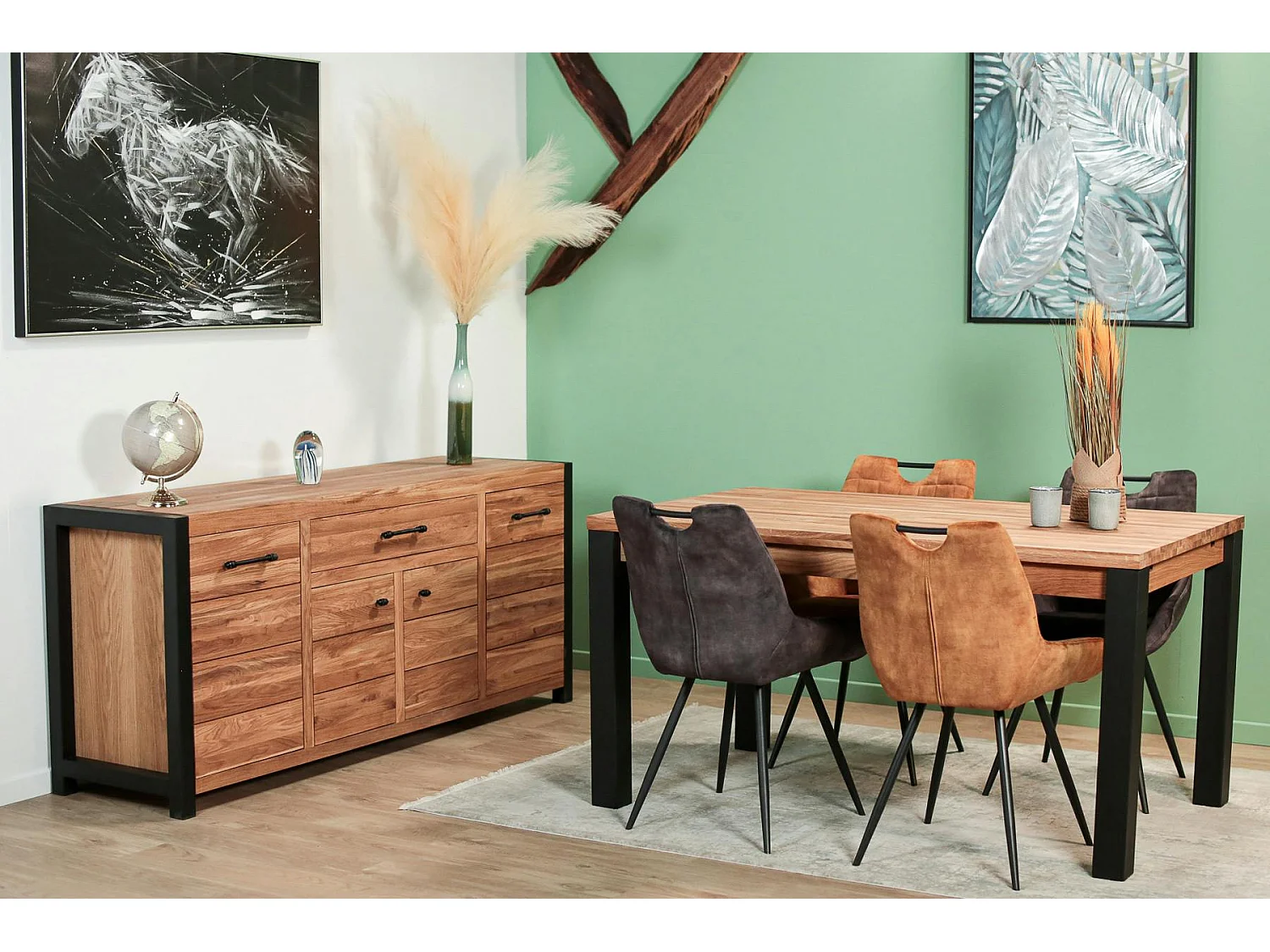 Table à manger en chêne huilé 150 cm FERSCOTT 2