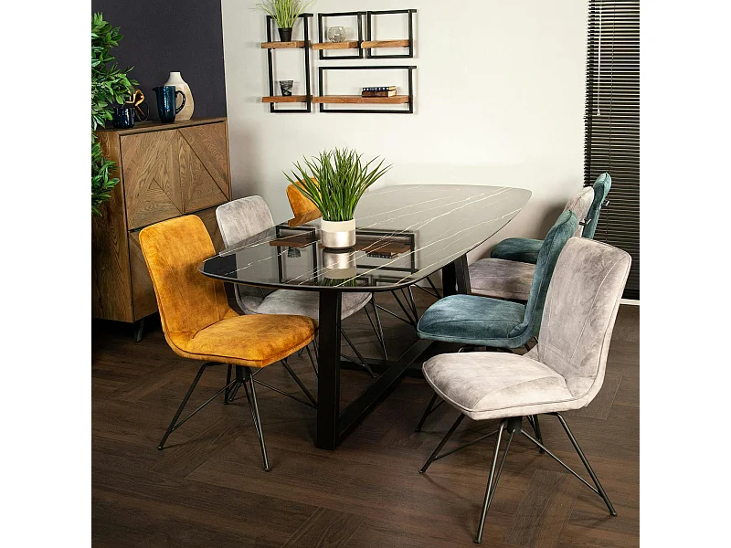 Table en céramique noire 240 cm FLORENCE