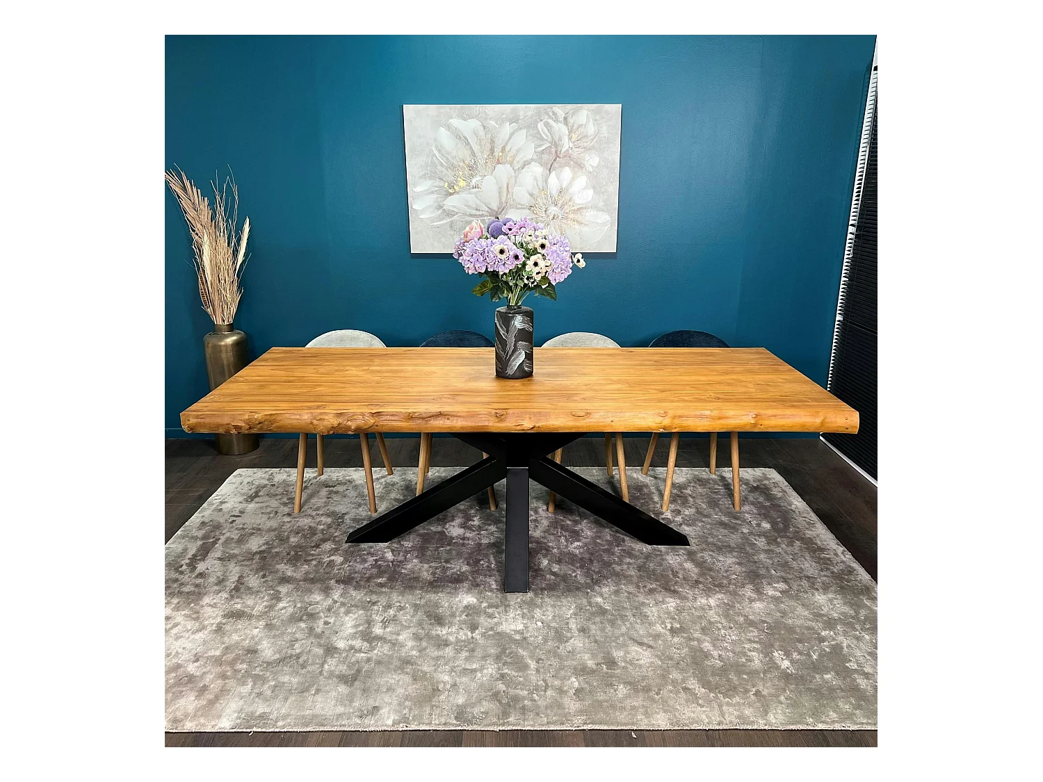 Table à manger rectangulaire bois de teck 240 cm TIMOR
