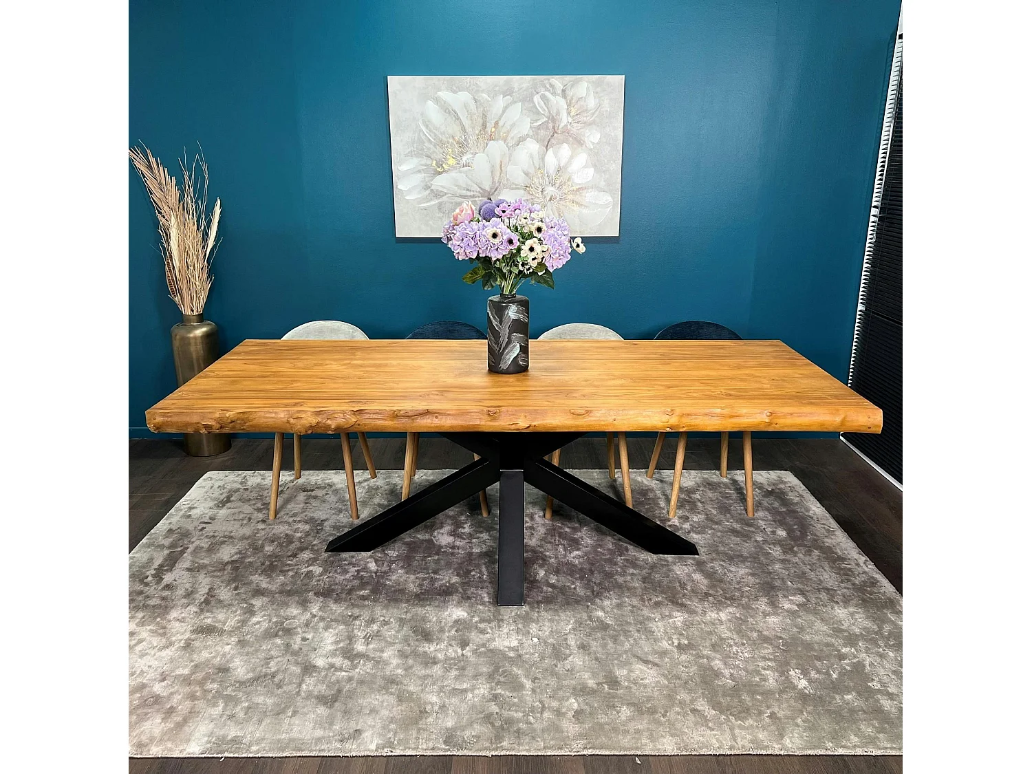 Table à manger rectangulaire bois de teck 240 cm TIMOR