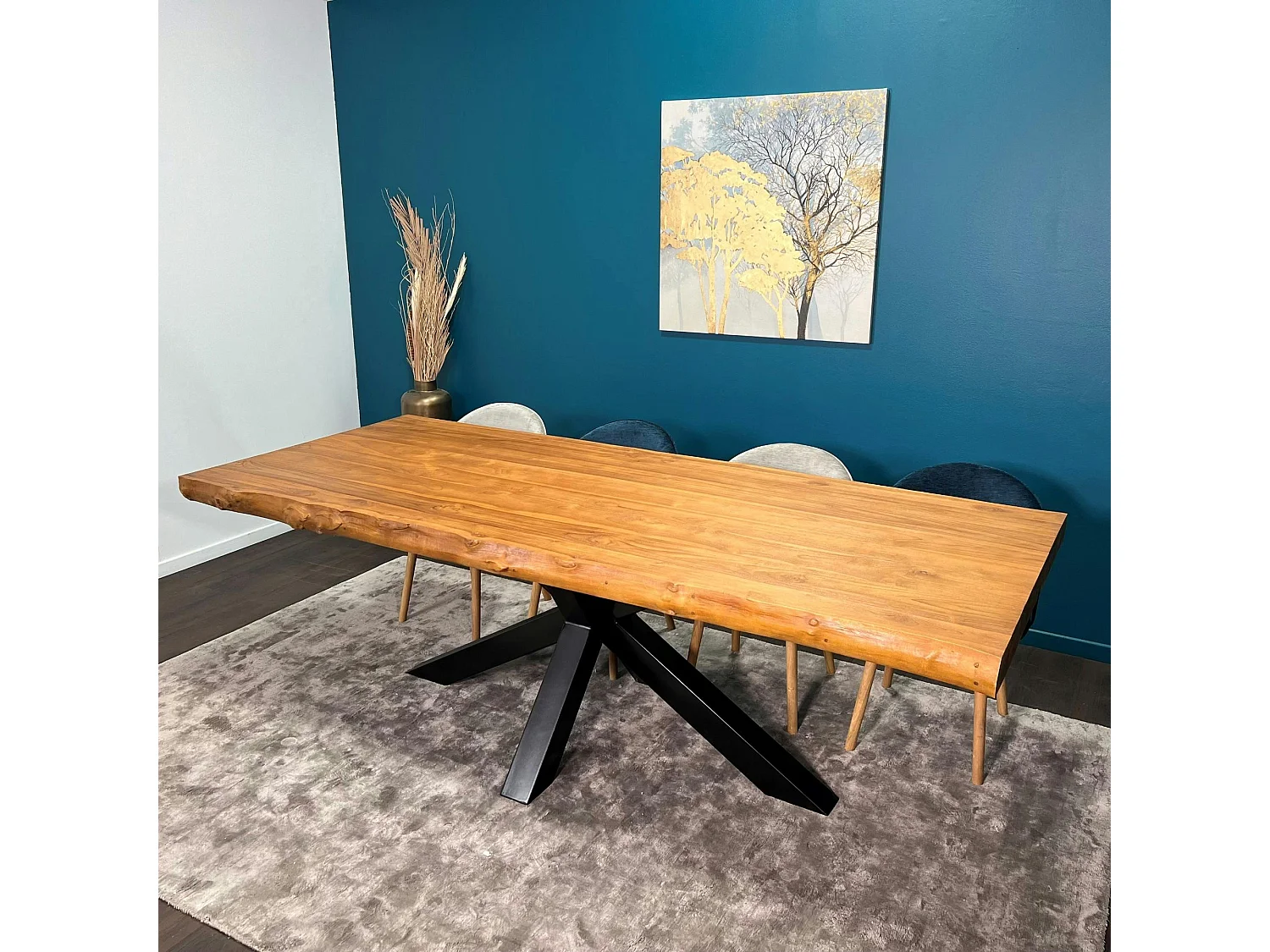 Table à manger rectangulaire bois de teck 240 cm TIMOR