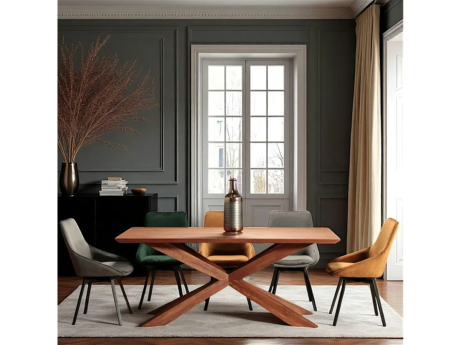 Table mikado en chêne 180 cm OKA