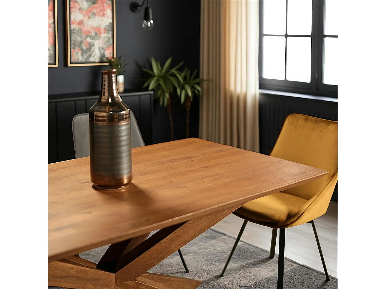 Table mikado en chêne 180 cm OKA