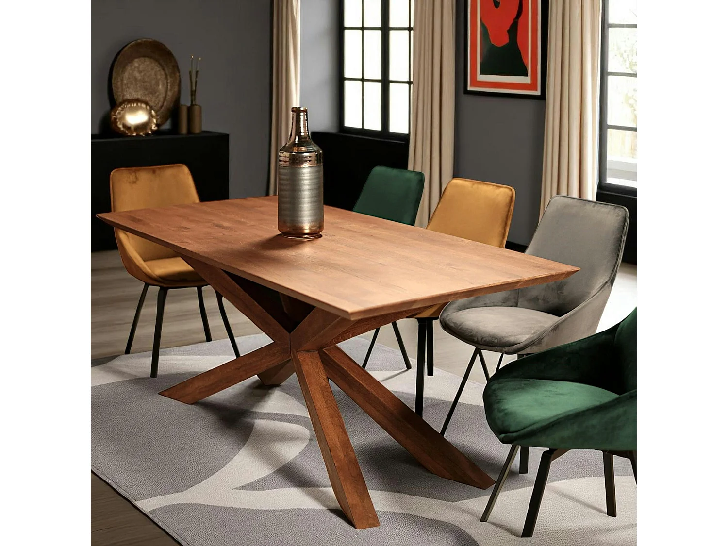 Table mikado en chêne 180 cm OKA