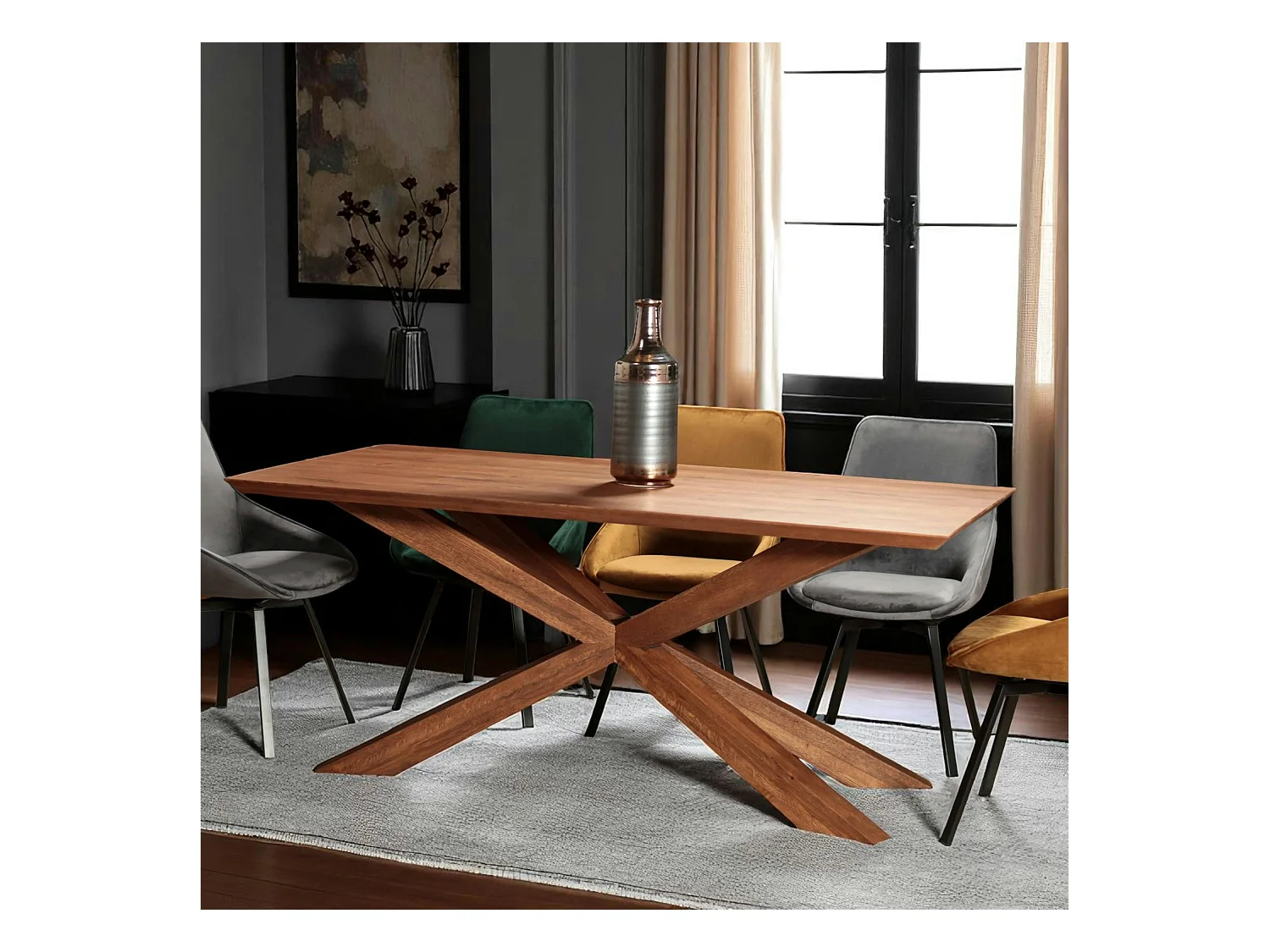 Table mikado en chêne 180 cm OKA