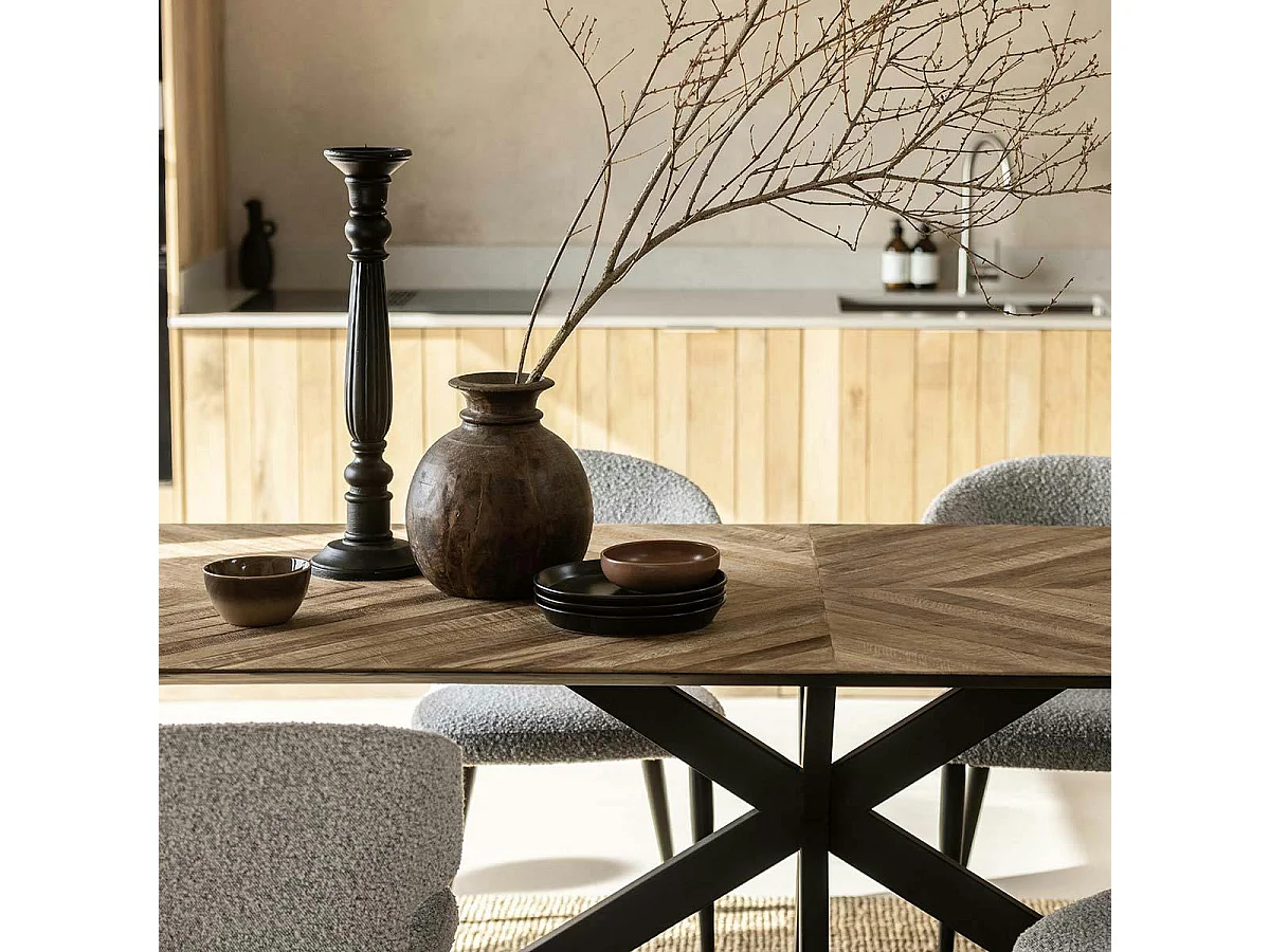 Table à manger en bois de teck recyclé 240 cm MANADO