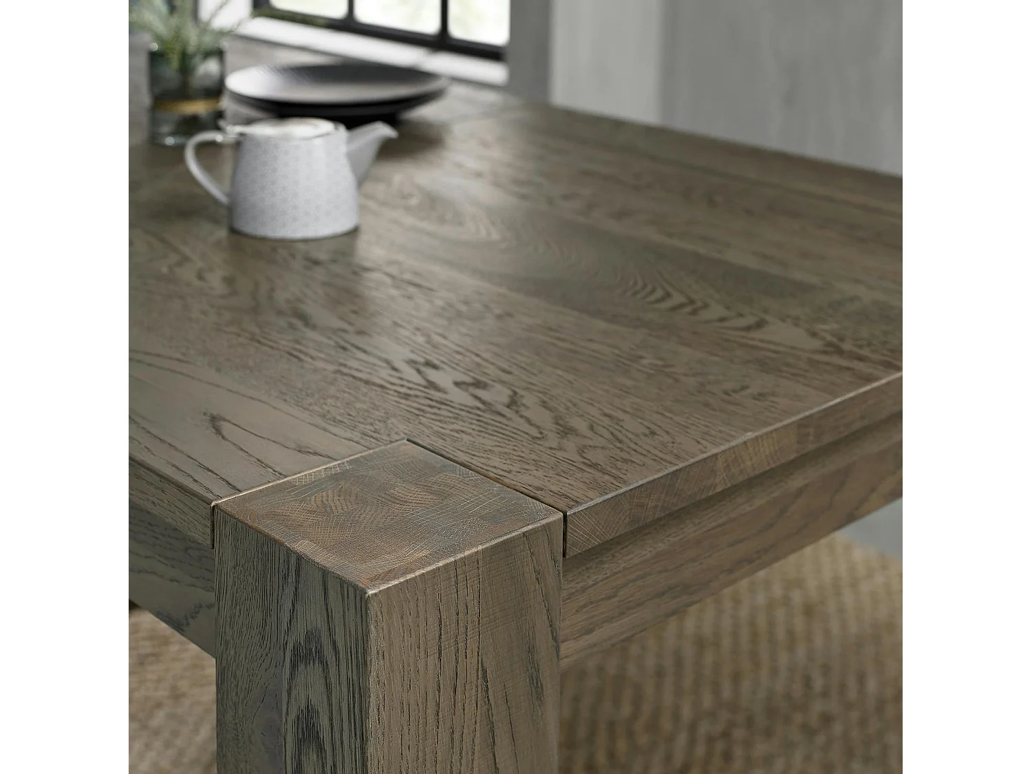 Table à manger en bois de chêne fumé 180 cm ALLEN