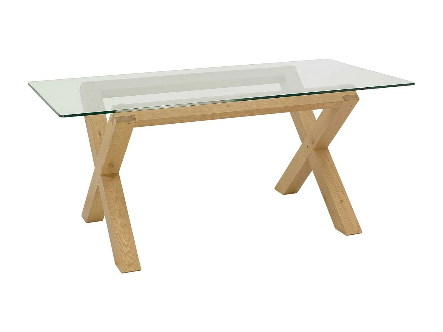 Table à manger en verre et bois 180 cm ALTA