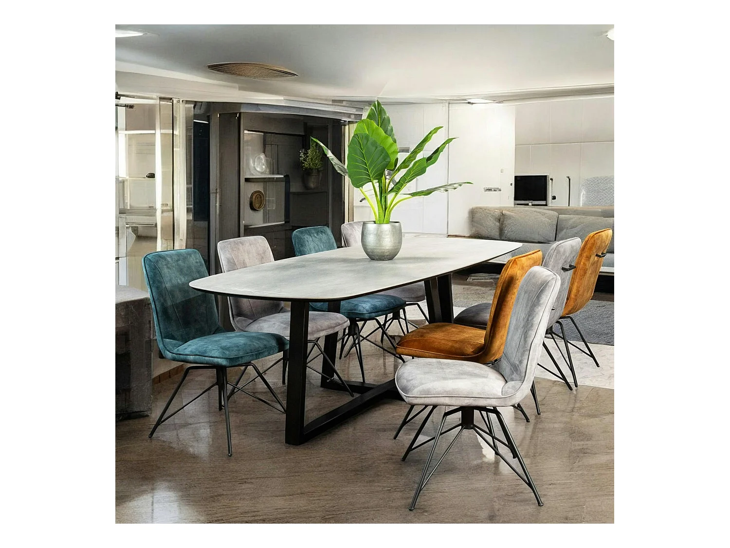 Table en céramique grise 240 cm FLORENCE