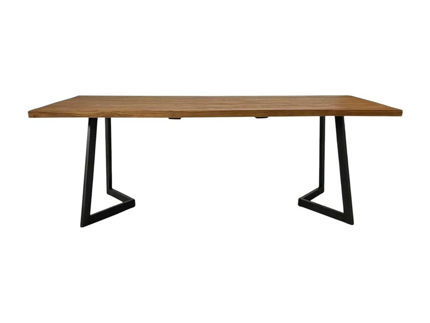 Table à manger bois recyclé teck pied accent 220 cm CLEVELAND