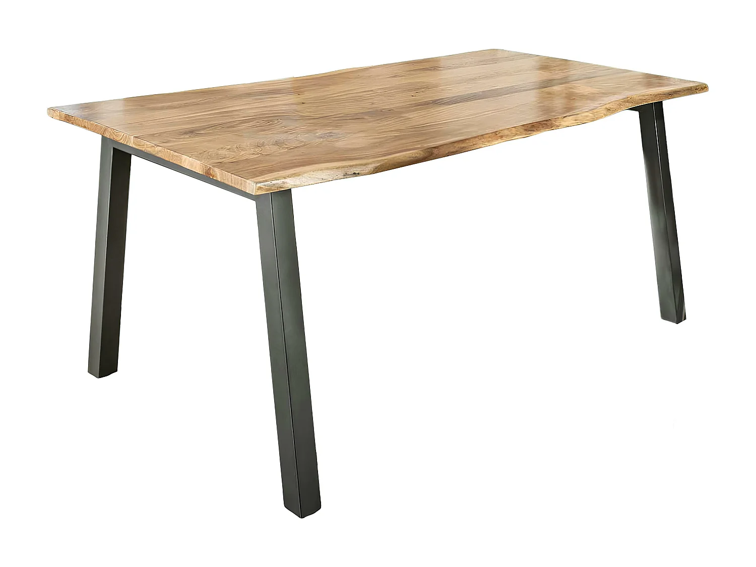 Table à manger bois d'acacia métal 180 MELBOURNE