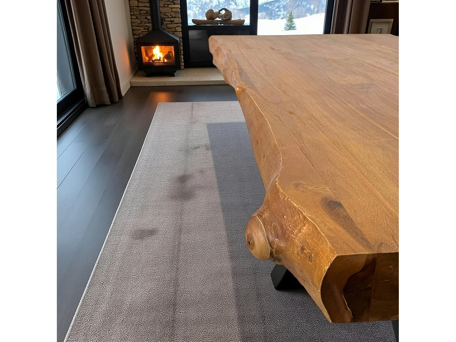 Table à manger rectangulaire bois de teck 200 cm TIMOR