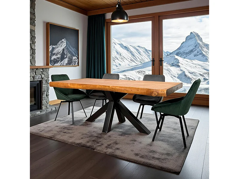 Table à manger rectangulaire bois de teck 200 cm TIMOR