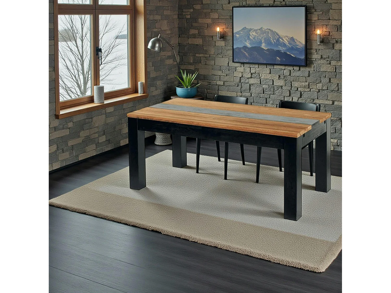 Table à manger en bois 180 cm PORTREE