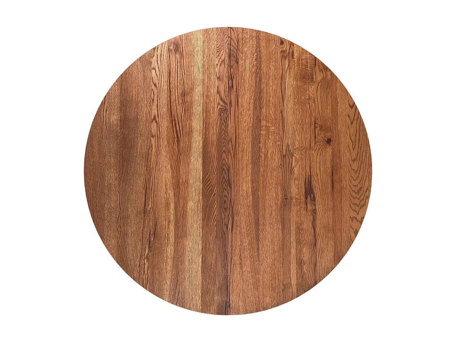 Table ronde extensible en chêne brun 130 cm PALERME