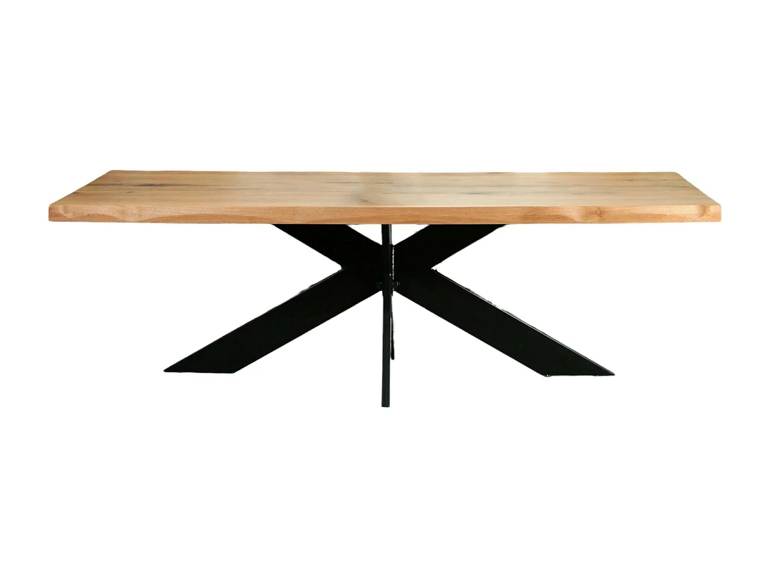 Table extensible en chêne huilé avec bords naturels 240 cm PALERME