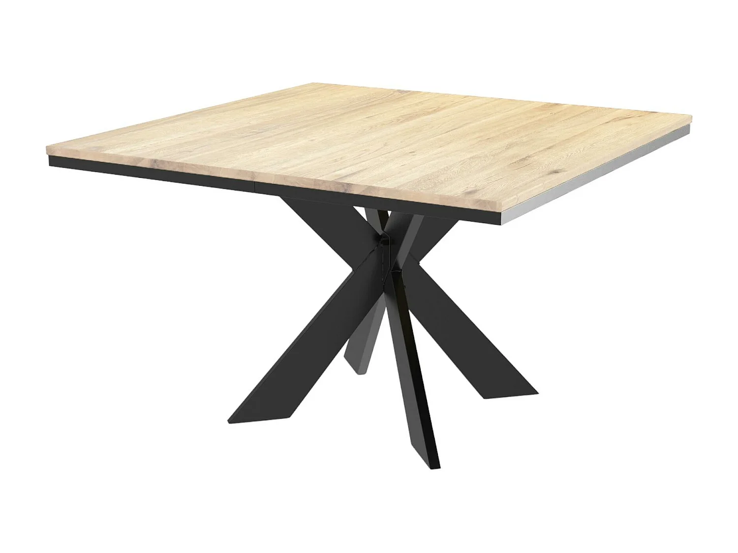 Table carrée extensible en chêne blanc 130 cm PALERME