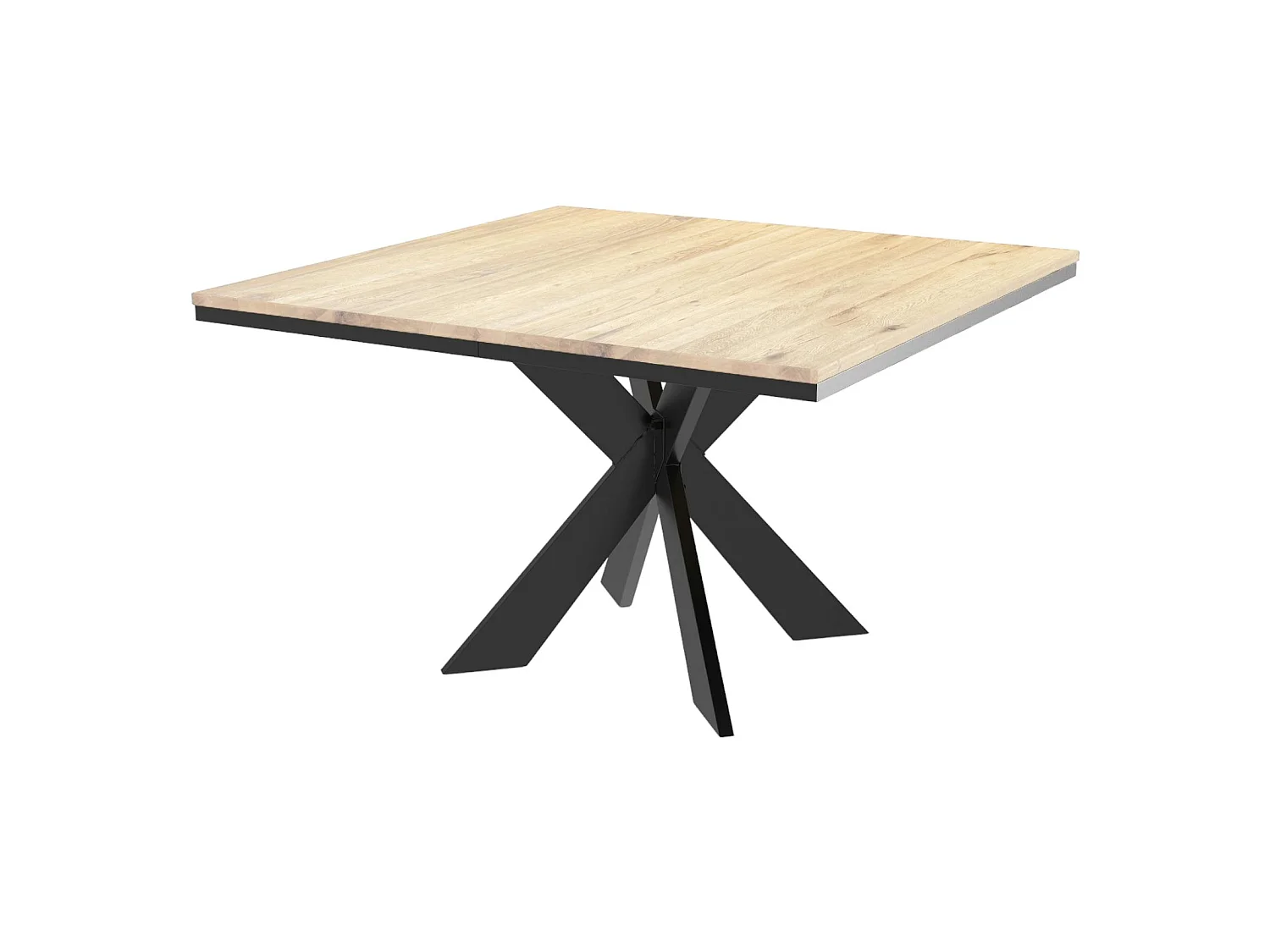 Table carrée extensible en chêne blanc 130 cm PALERME