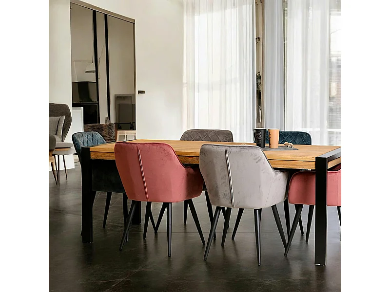 Table à manger rectangulaire bois de pin massif 200 LOUNDGE