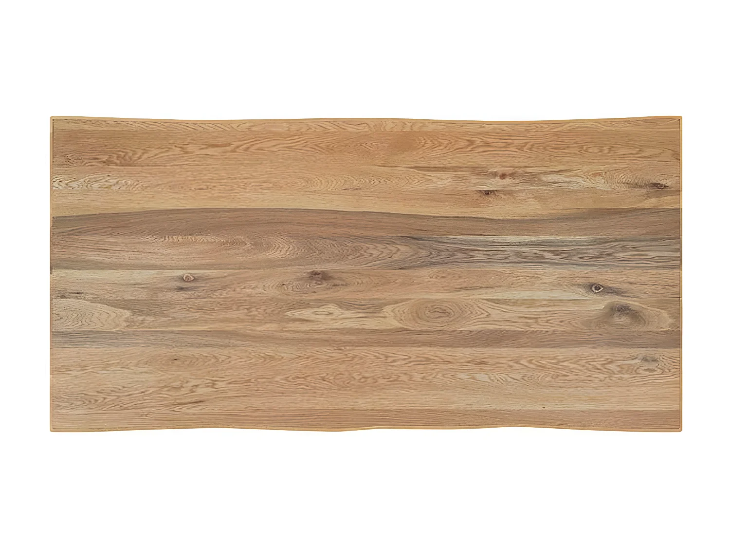 Table extensible en chêne huilé bords naturels 180 x 90 cm ETNA