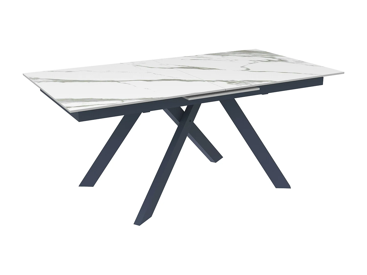 Table céramique extensible blanche marbrée 170-214 cm OTTAWA