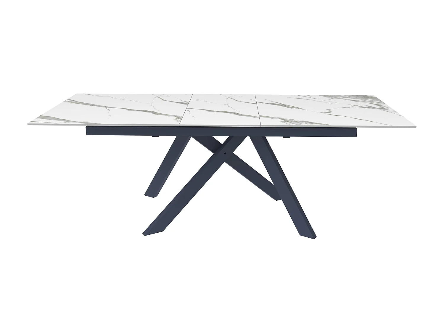 Table céramique extensible blanche marbrée 170-214 cm OTTAWA