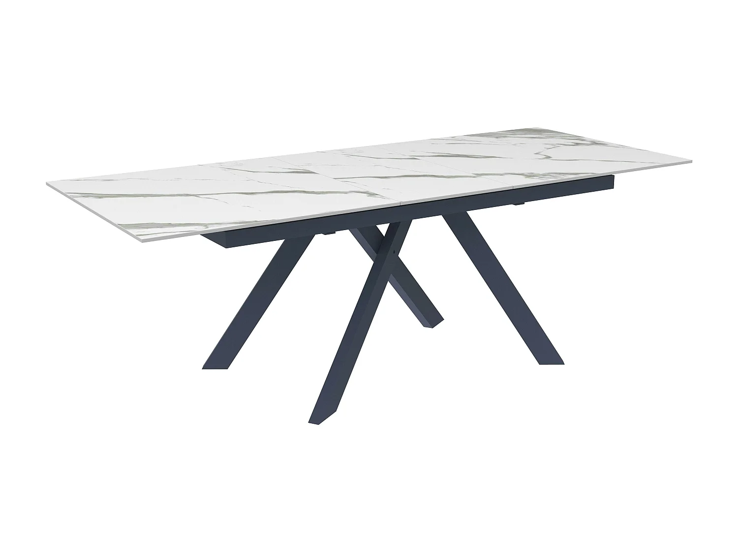Table céramique extensible blanche marbrée 170-214 cm OTTAWA