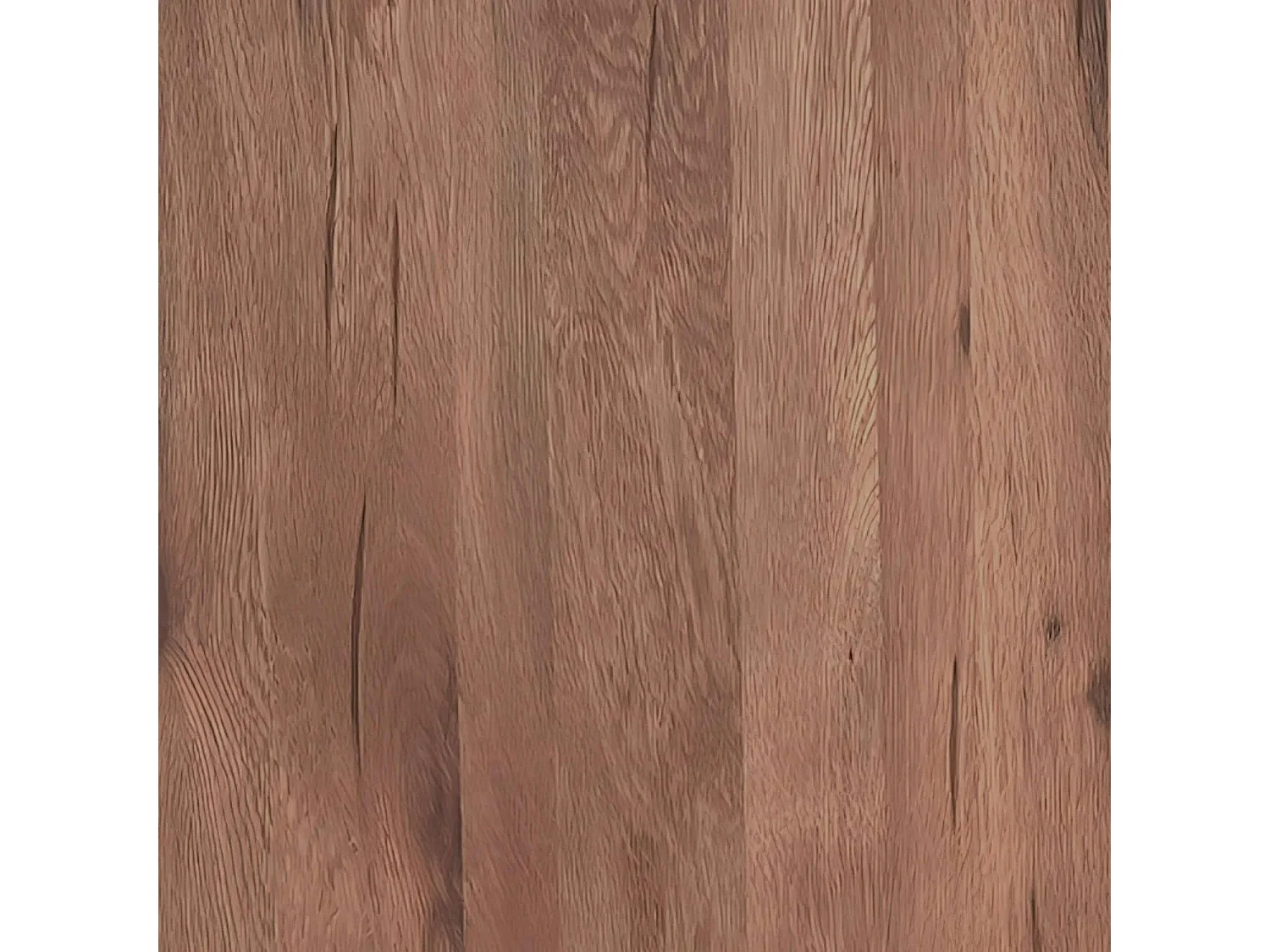 Table pied central en chêne brun avec bords naturels 200 cm PALERME