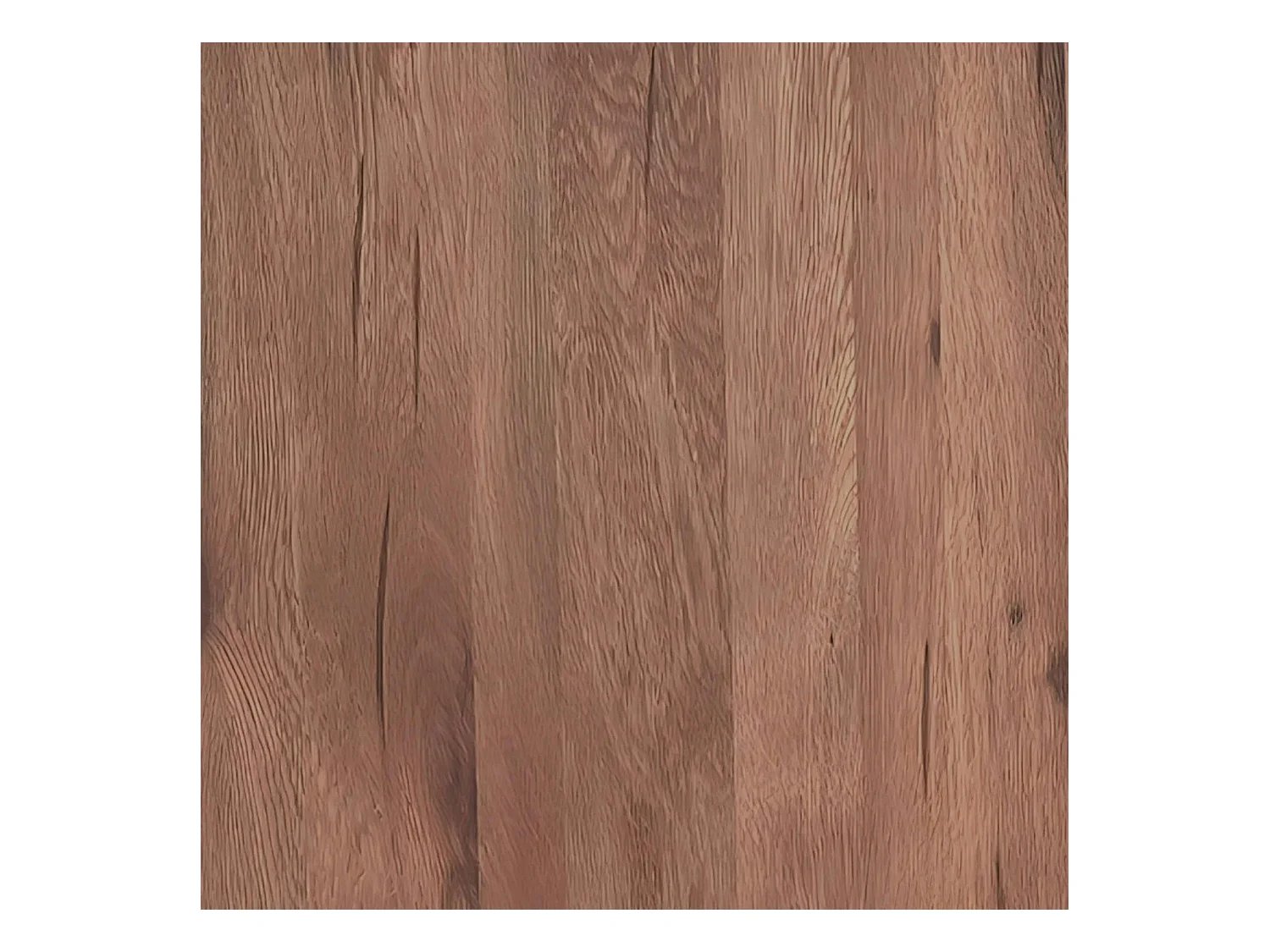 Table pied central en chêne brun avec bords naturels 200 cm PALERME