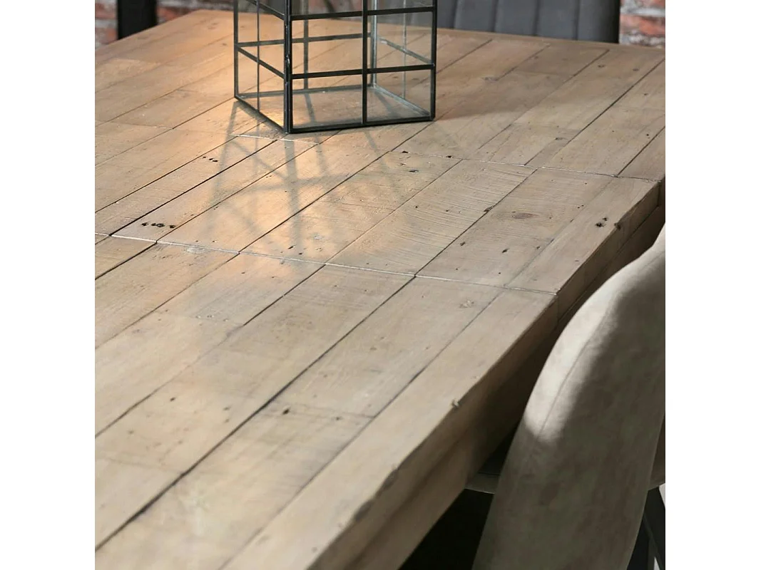 Table de salle à manger extensible en bois recyclé 140-180 cm AUCKLAND