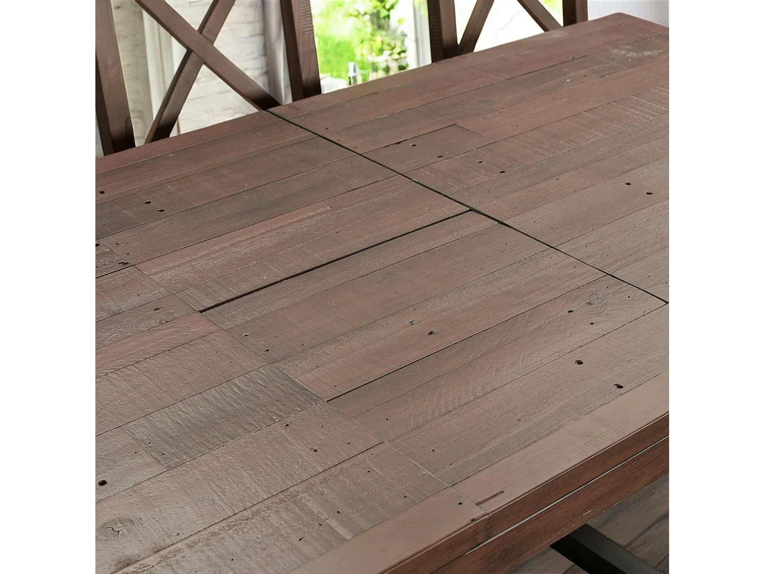 Table à manger extensible bois brun recyclé 160-200 cm SAMOA