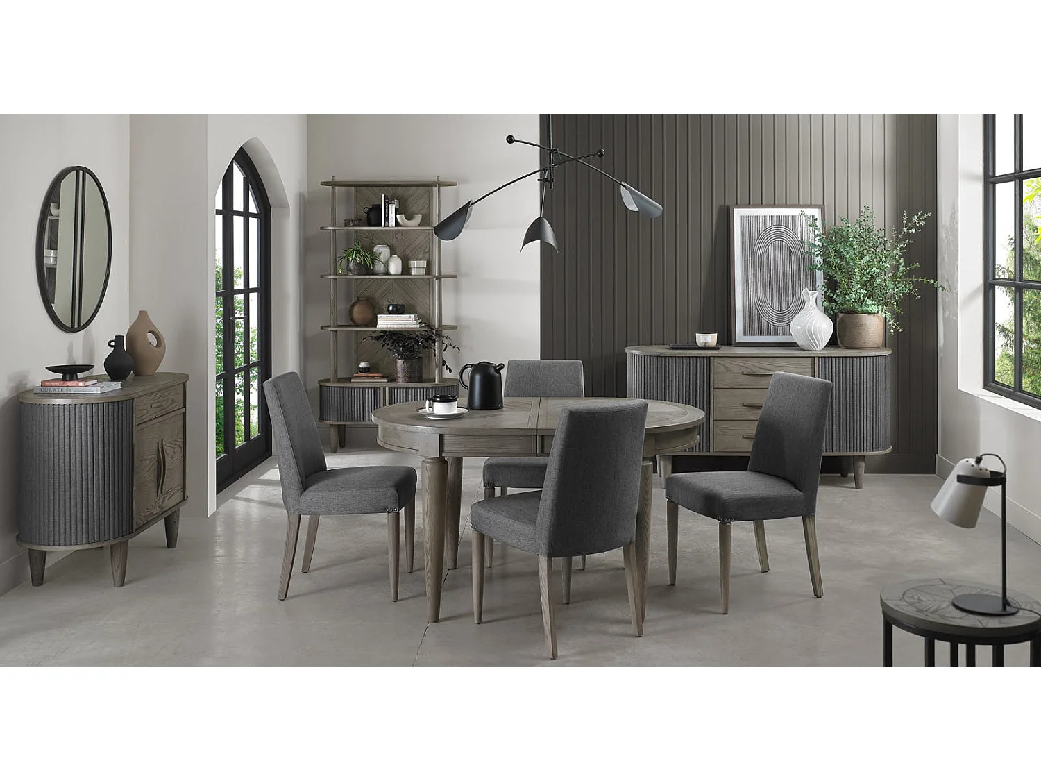 Table à manger extensible moderne 140-185 cm HOUSTON