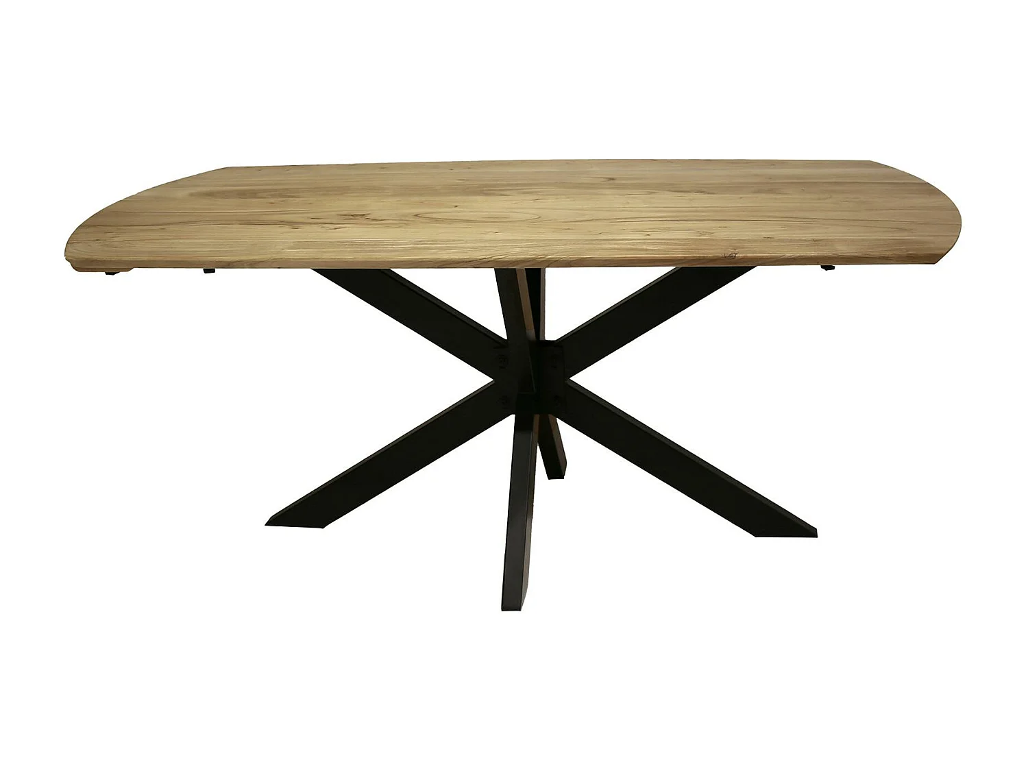 Table à manger extensible à bords ronds en bois d'acacia 175-275 cm MELBOURNE