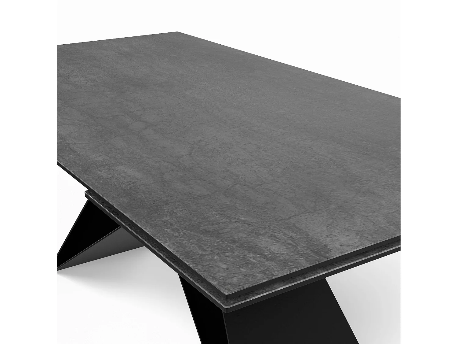 Table à rallonge en céramique grise 180-280 LOMBARDIE