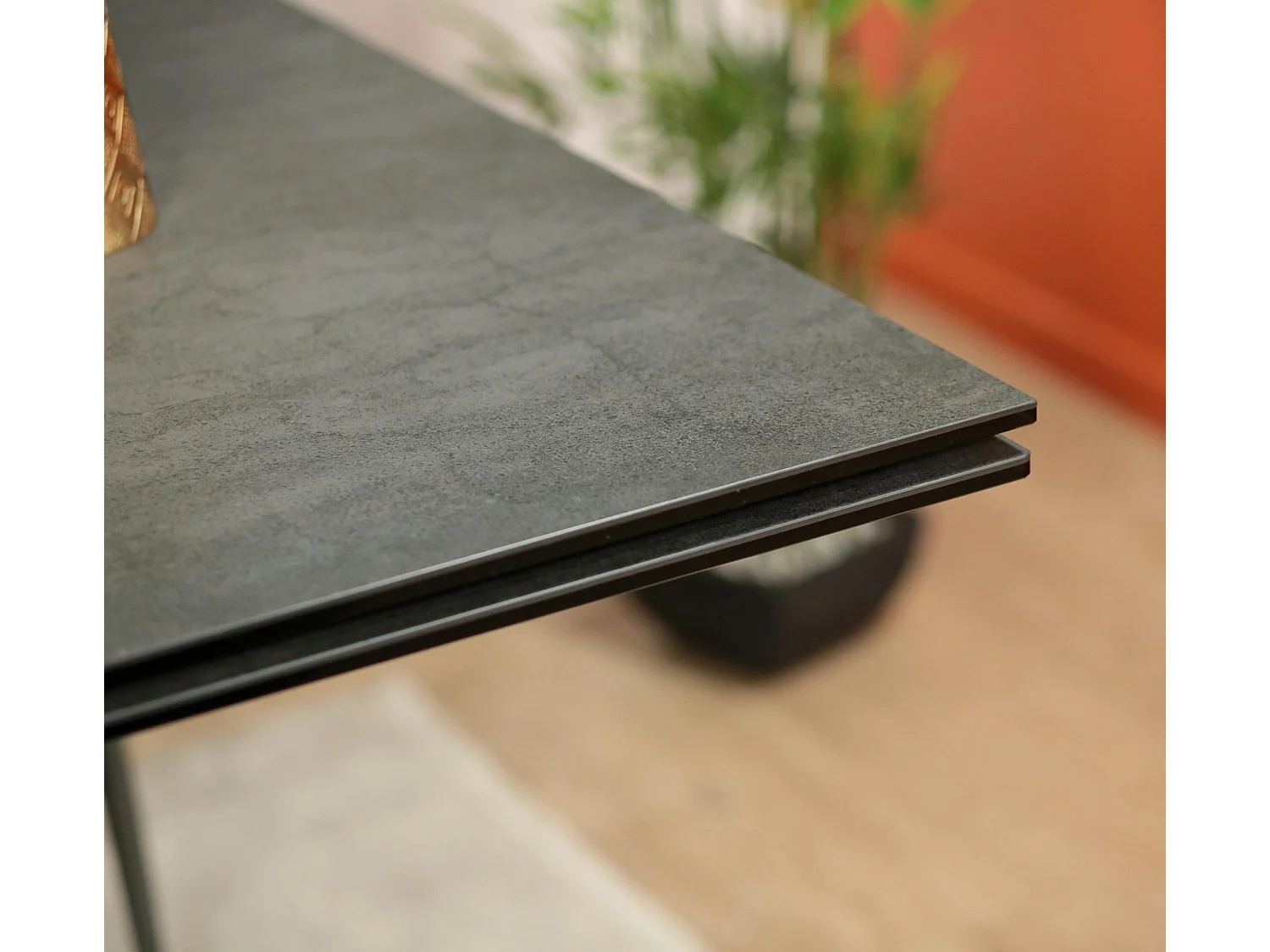 Table à rallonge en céramique grise 180-280 LOMBARDIE