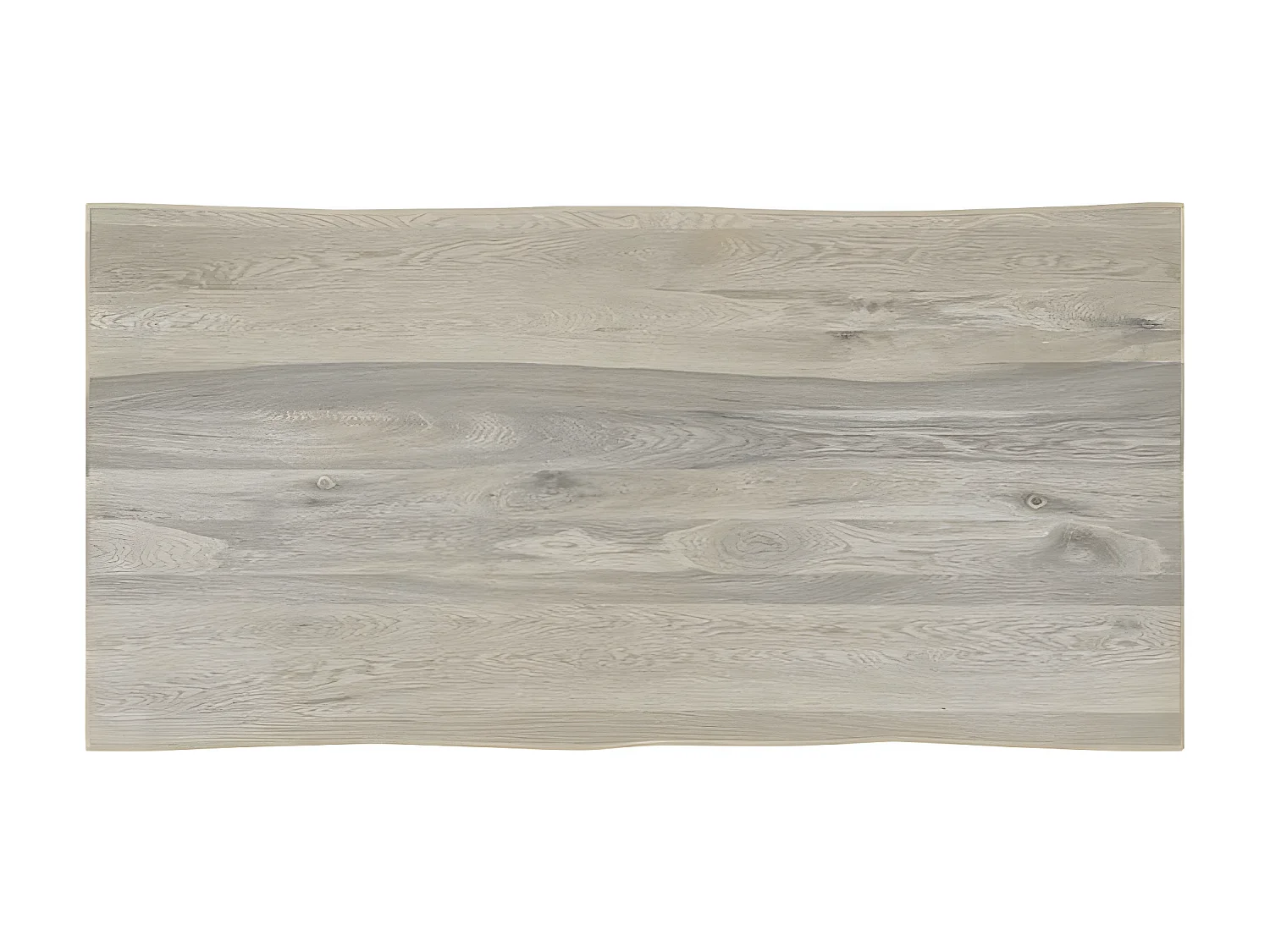 Table extensible en chêne blanc bords naturels 180 x 90 cm ETNA