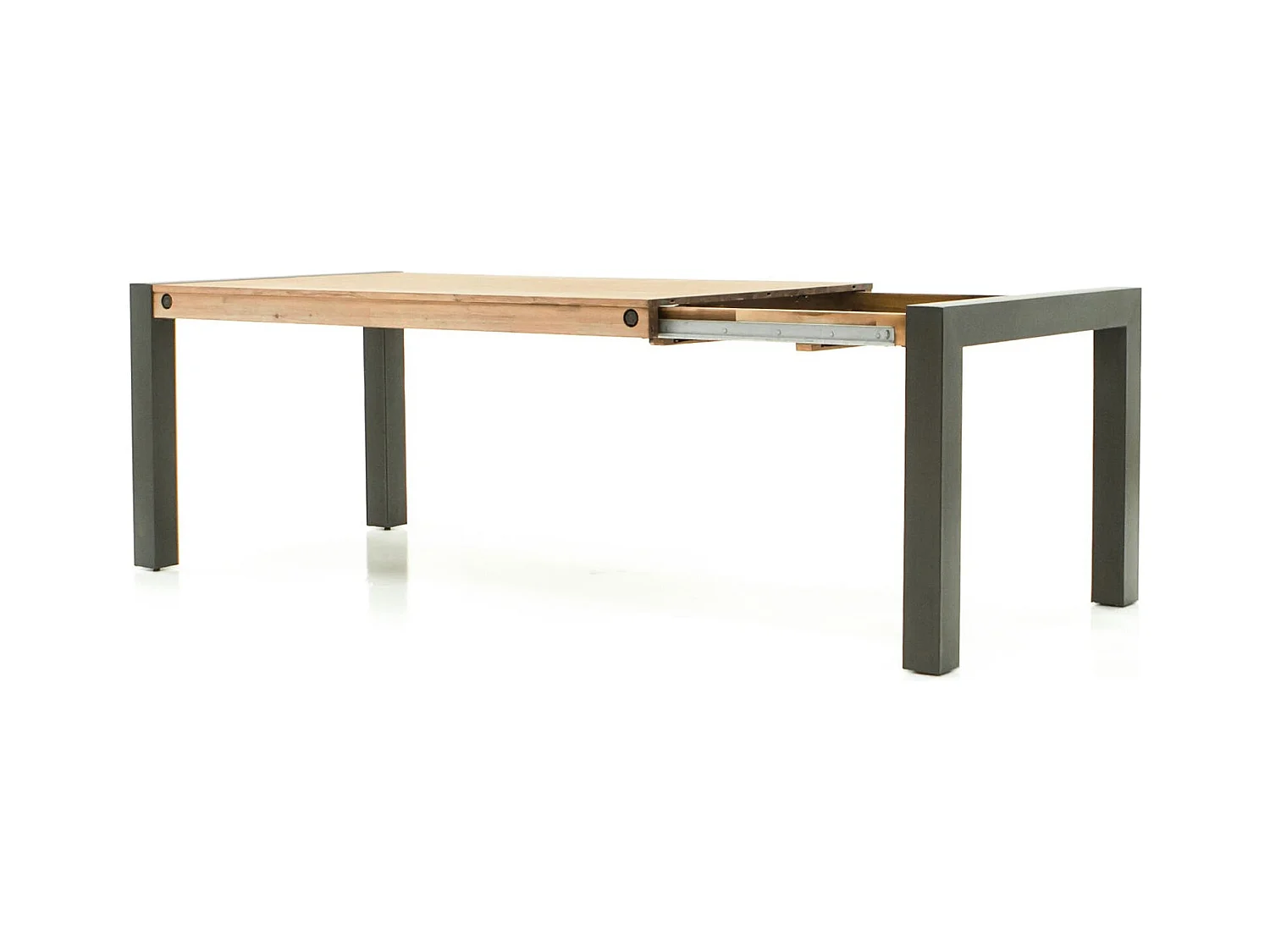 Table de Repas extensible Inspiration Indus' en Acacia et Métal 180/230x100x76cm BROOKLYN