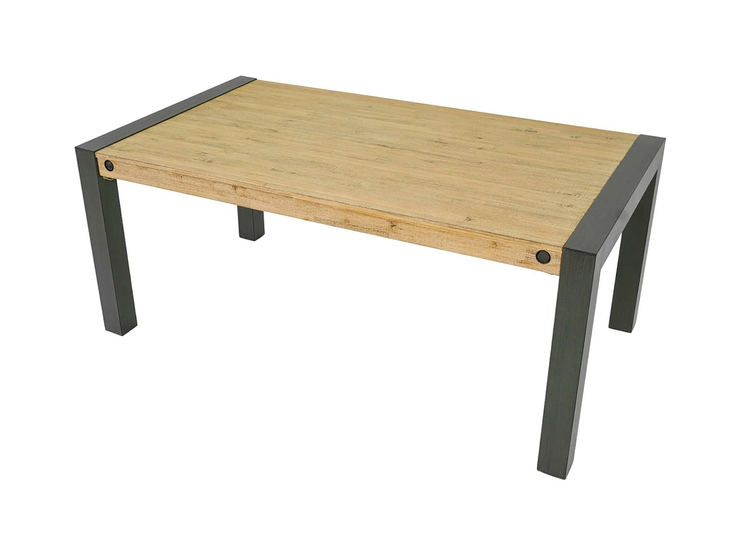 Table de Repas extensible Inspiration Indus' en Acacia et Métal 180/230x100x76cm BROOKLYN