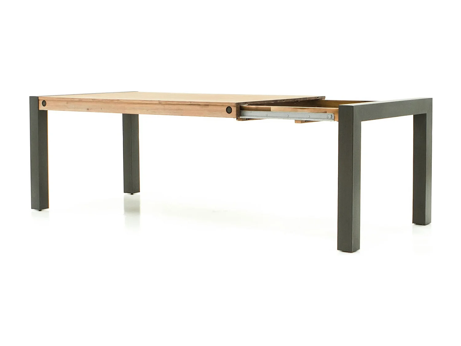 Table de Repas extensible Inspiration Indus' en Acacia et Métal 180/230x100x76cm BROOKLYN