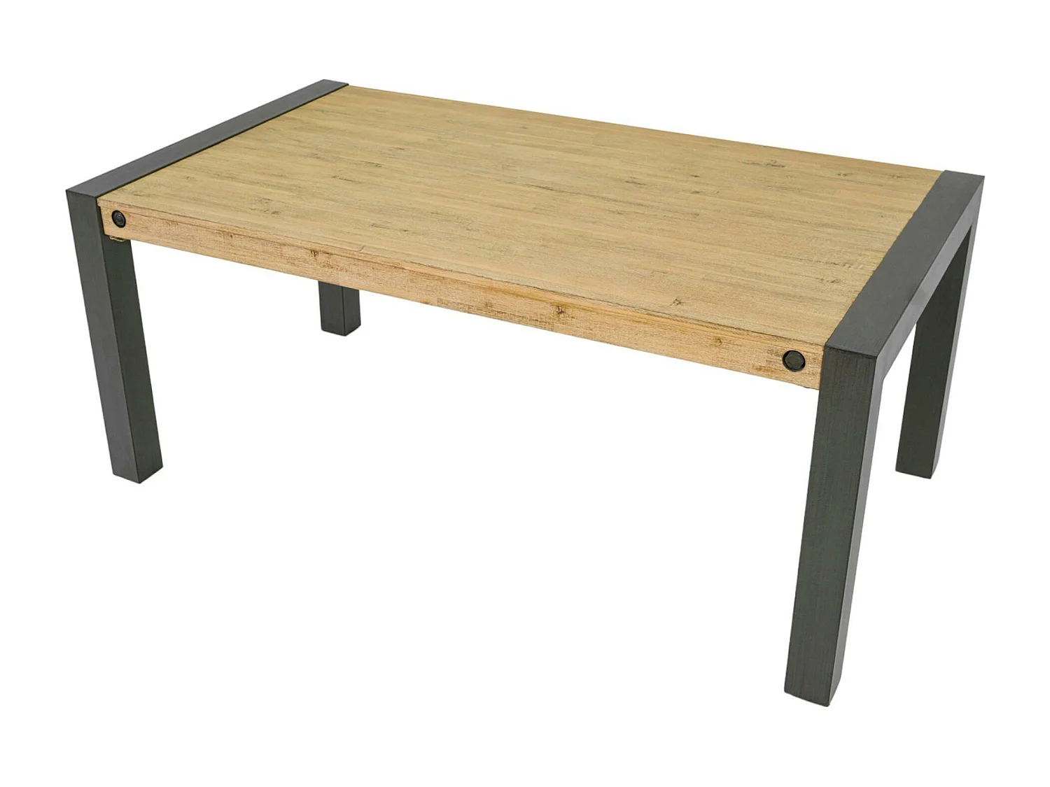 Table de Repas extensible Inspiration Indus' en Acacia et Métal 180/230x100x76cm BROOKLYN