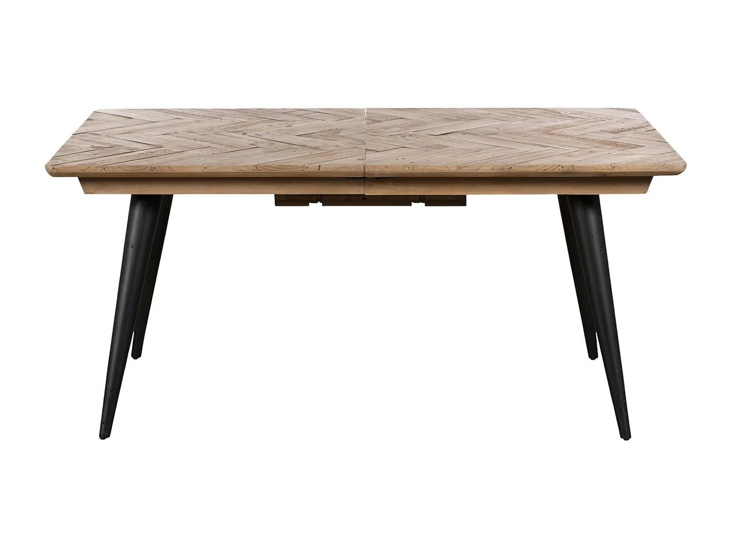 Table extensible en bois recyclé FSC motif chevron 160-211 cm FAGA