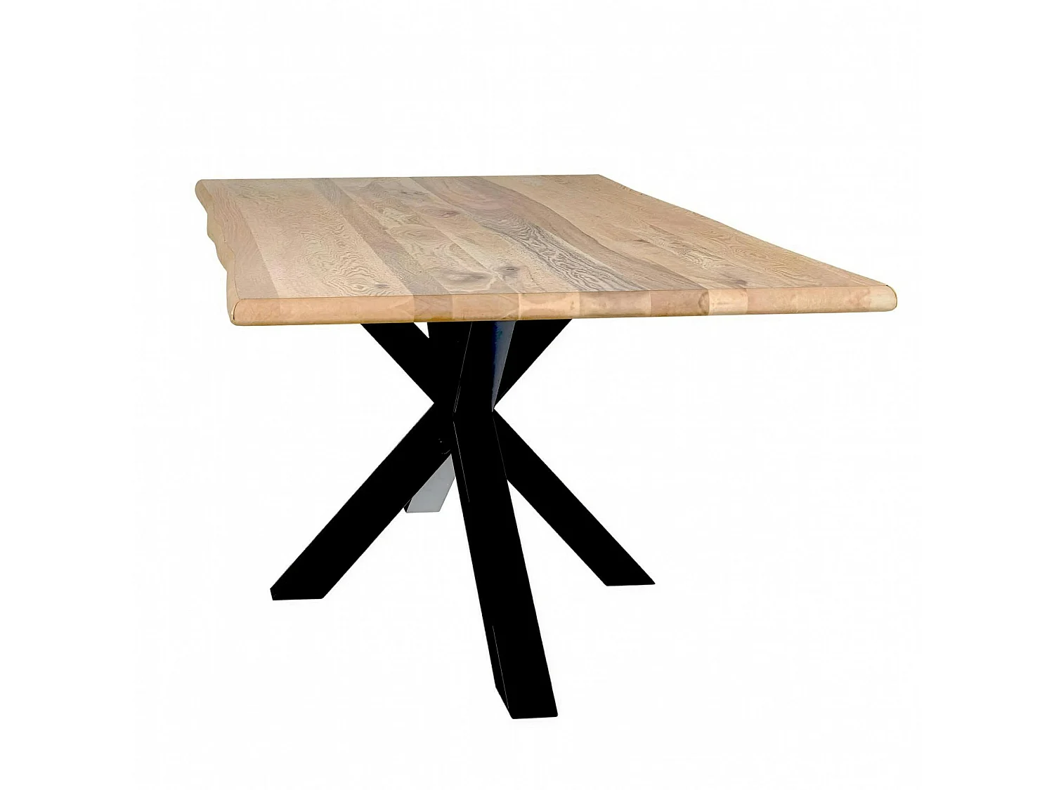 Table extensible en chêne huilé bords naturels 200 cm ETNA