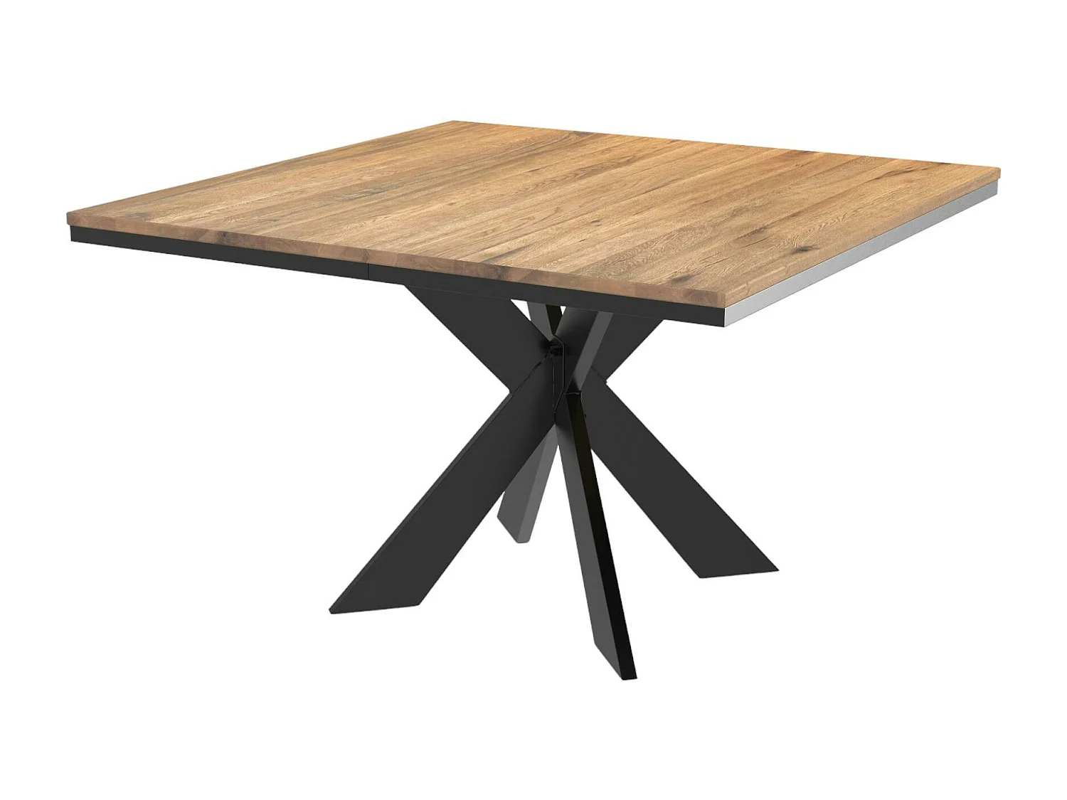 Table carrée extensible en chêne huilé 130 cm PALERME