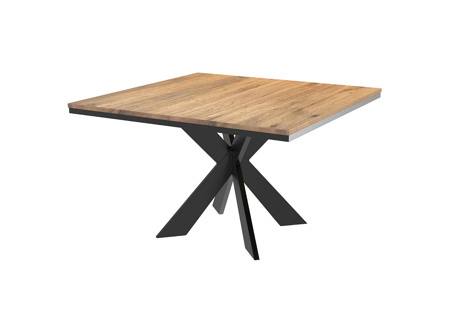 Table carrée extensible en chêne huilé 130 cm PALERME