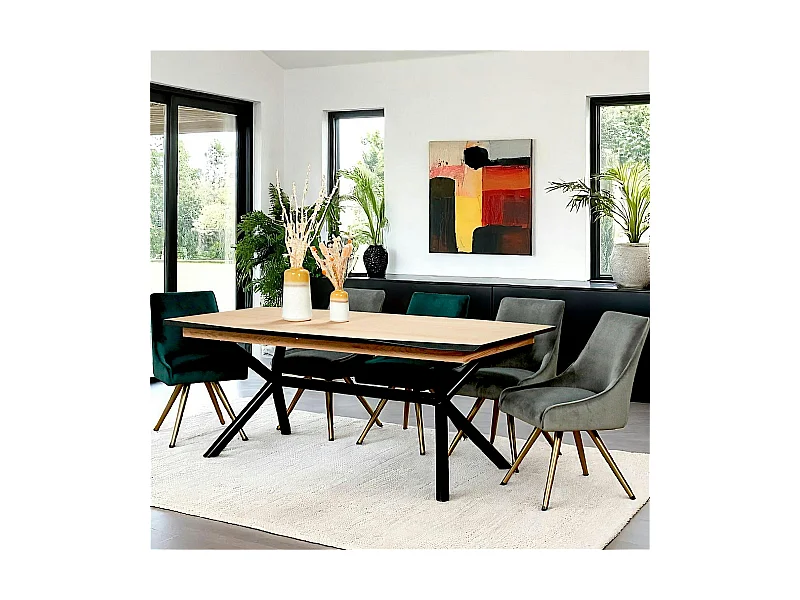 Table extensible en chêne blanc 200-290 cm ZONZA