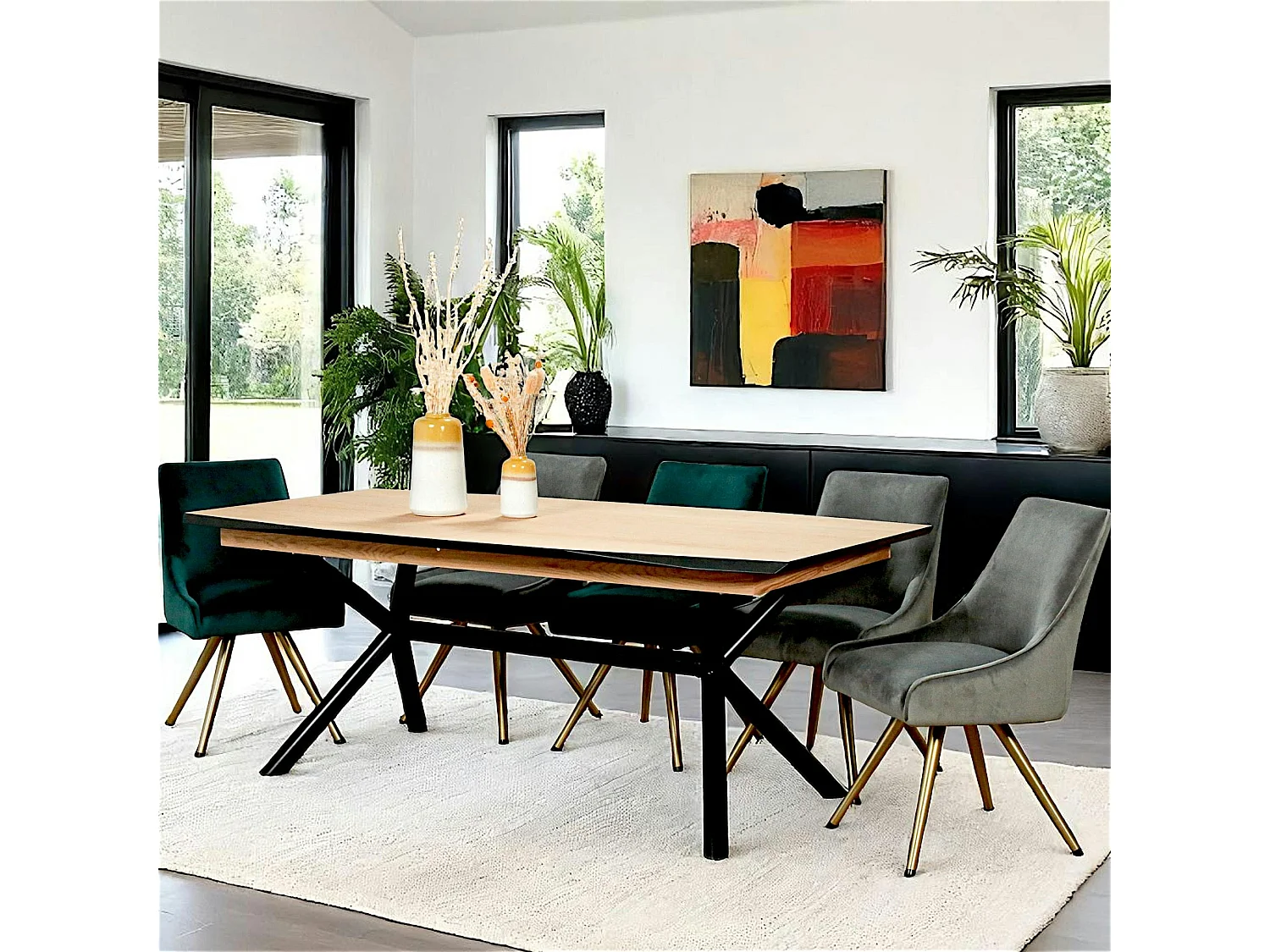 Table extensible en chêne blanc 200-290 cm ZONZA