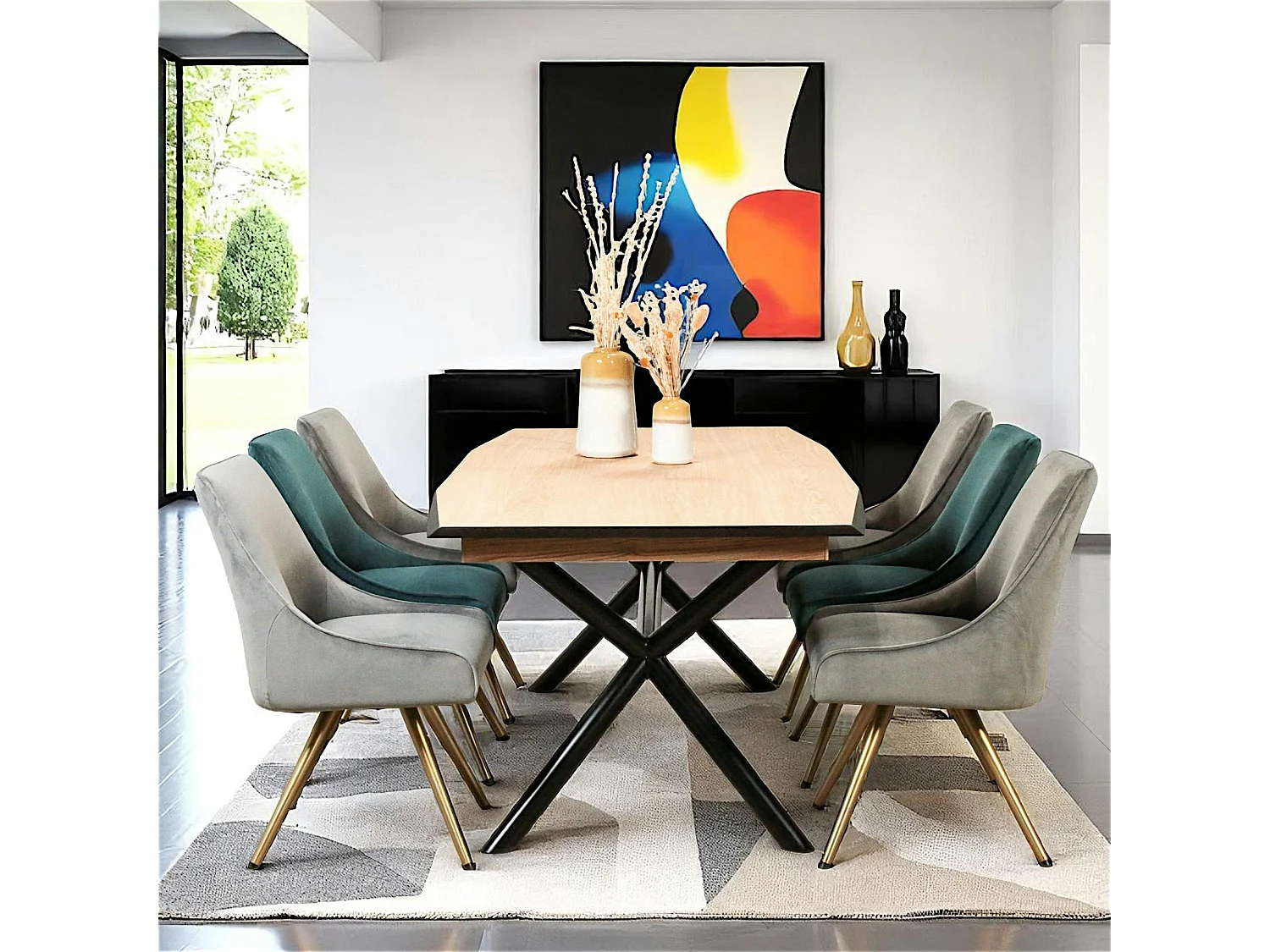 Table extensible en chêne blanc 200-290 cm ZONZA